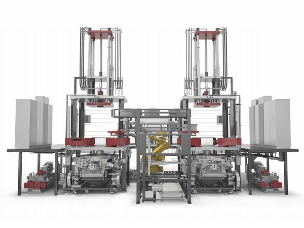 單室爐低壓鑄造機(jī)器人生產(chǎn)單元